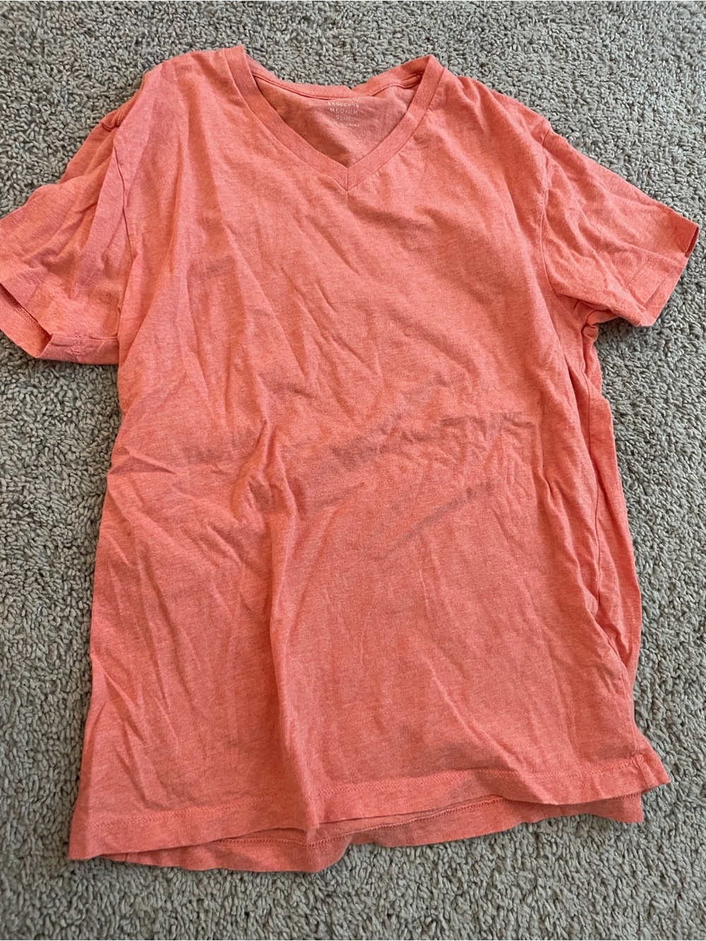 J Crew Men’s Coral V-Neck Tee